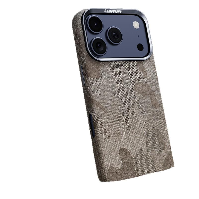 

Drop-Proof Camouflage Leather Magnetic Case for iPhone 17 Pro Max/16 iPhone 14 Pro сірий колір
