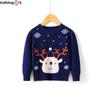 Kinderpullover Neuer Herbst und Winter Schneeflocke Hirsch Jungen und Mädchen Boden Strickpullover Kinderkleidung