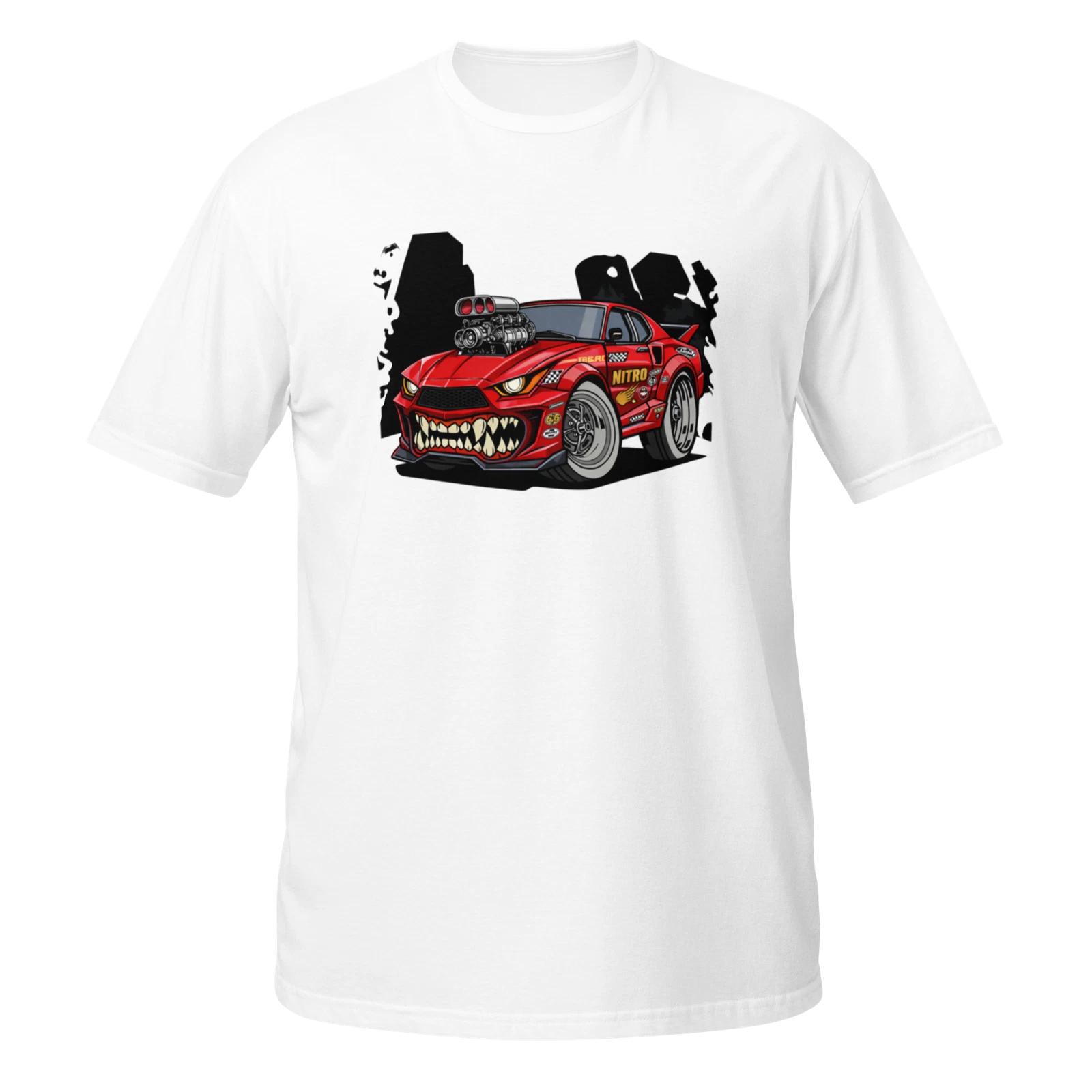 Muscle Car Unisex T-Shirt, speedway speed fast racing power Cartoon Hot Rod XS