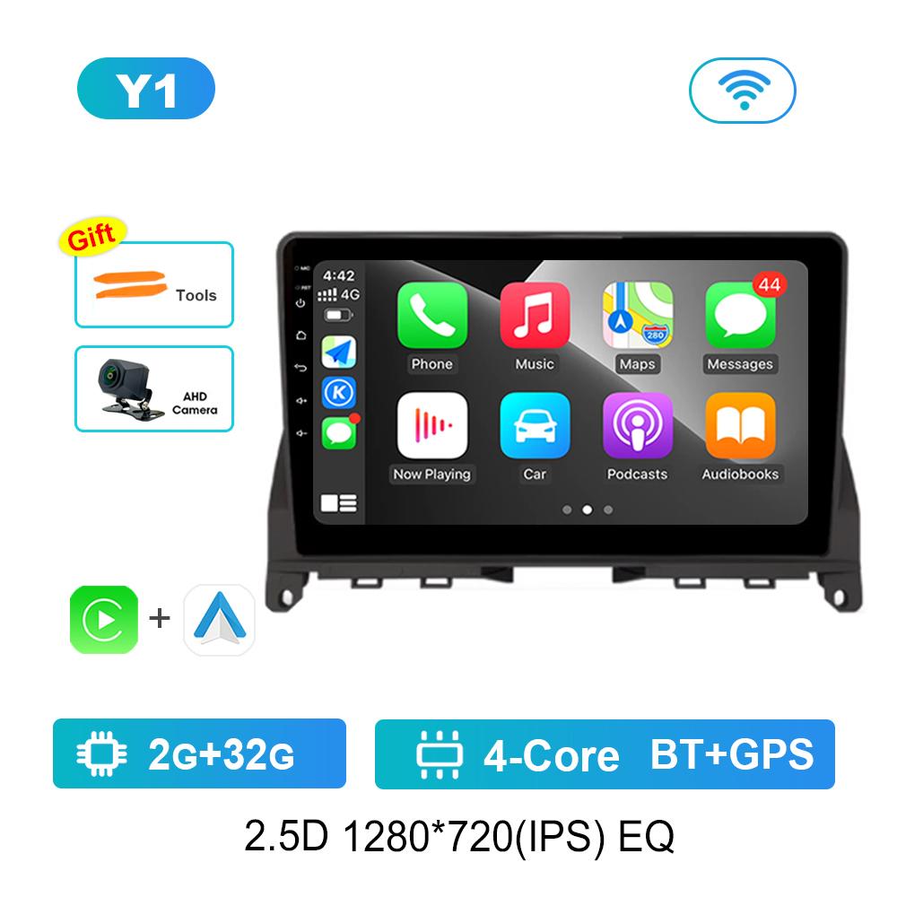 Android OS Car Radio Multimedia Player 9 Inch for Mercedes Benz C Class 3 W204 S204 2006 - 2011 GPS Navi WiFi Carplay IPS Screen