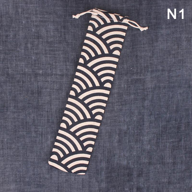 1ks opakovaně použitelný slaměný sáček sáček na kovové slámové příbory Barevné cestovní kempingové hůlky Lžíce Vidlička Nůž Úložný sáček Zásobník