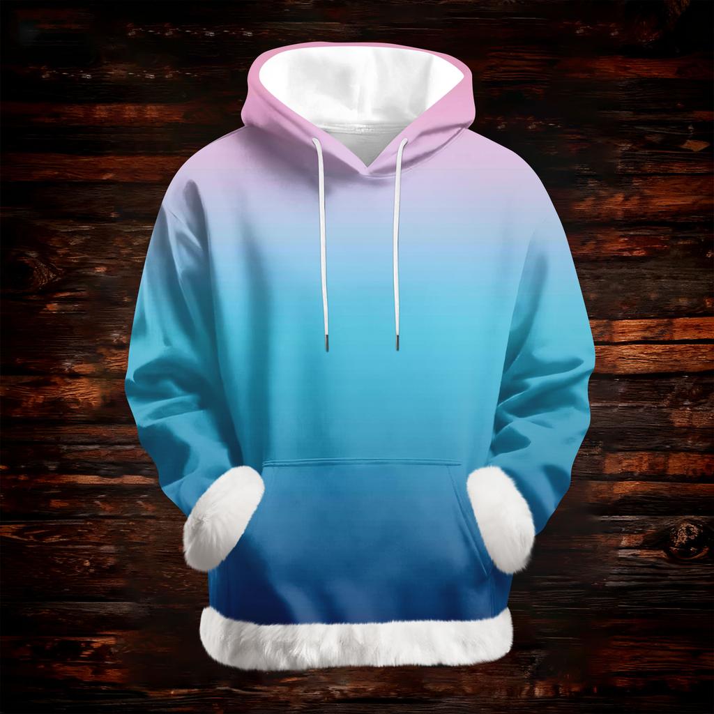 Damen Casual Mode Print Langarm Kapuzenpullover Top