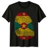 Grenada Flaga Odcisk Palca Podróże Męski T-Shirt Duma Wyspy