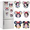 6Pcs Snow White Series Diamond Art Fridge Magnet Diamond Painting Refrigerator Magnet DIY Fridge Stickers for Fridge Whiteboards