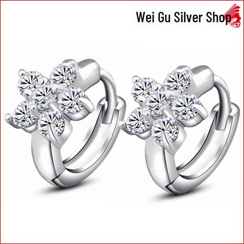 Plum Blossom Snowflake Women s Korean Stud Earrings 1910272333591578