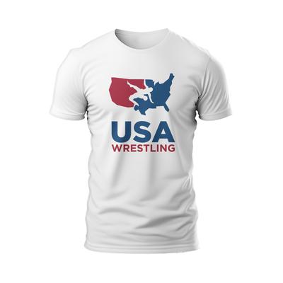 Unisex Shirt Cotton Oversize Large Size USA US Wrestling LOGO Funny T Shirt S-5XL MADE IN USA