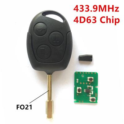 New Remote Key for FORD Focus Fiesta Mondeo C MAX S MAX KA Car Key 433.9MHz 4D63 FO21