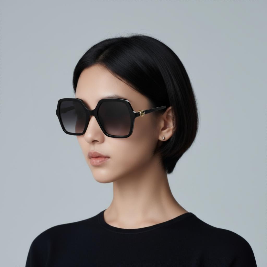 Gucci Minimalist Butterfly Sunglasses Unisex Sunglasses Black GG1072S-001