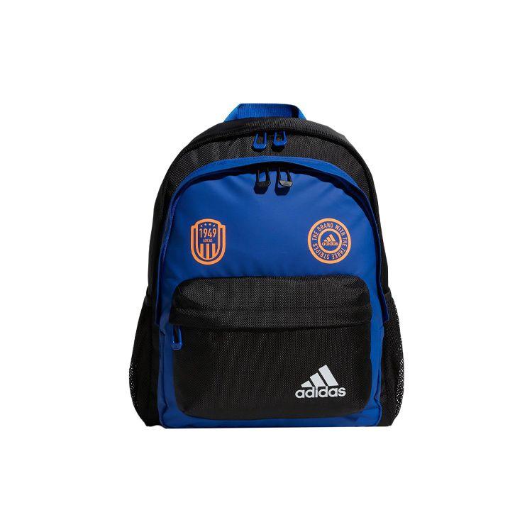 Adidas Sports Casual Letter Logo Zipper Backpack Men Backpack Blue HN6658 Blue