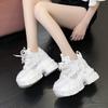 Fashion 9CM Autumn Women Casual Sports Shoes All-match Comfortable Women's Chunky Sneakers Breathable Mesh Spring High Platform Shoes