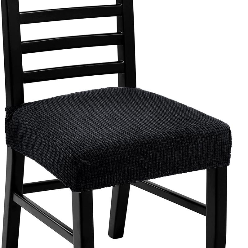 Jacquard Stoelzithoezen Afneembaar Wasbaar Stofdicht Stretch Spandex Eetkamer Gestoffeerde Stoelkussen Slipcovers