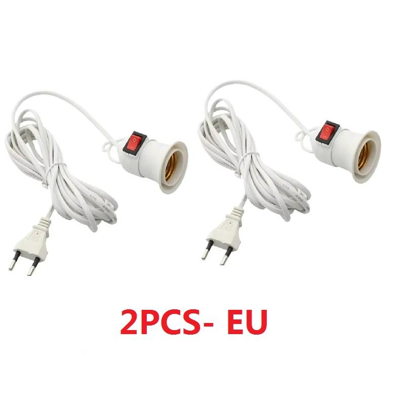 1/5PCS 2.3M E27 Hanging Indoor Plants Light Holder Garden Lampholder Cable EU /US with On/Off Switch Lamp Holder for Desk Light