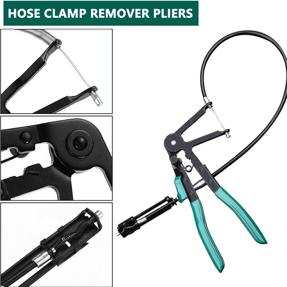 Bendable Hose Clamp Pliers Car Remover Kit Cable Type Flexible Wire LongStraight Throat Tube Bundle Clamp Tool