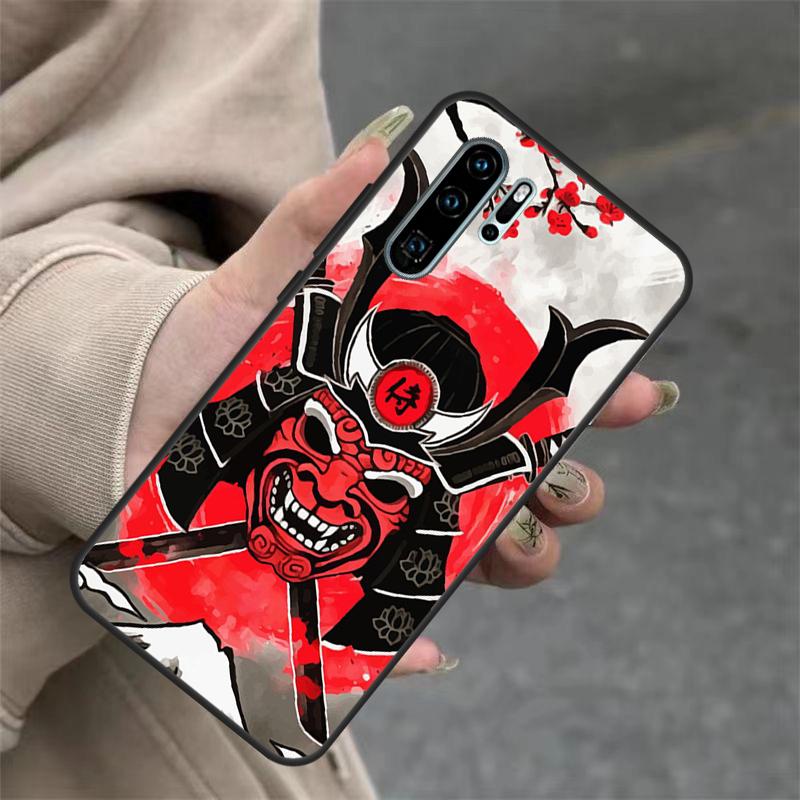 Oni Samurai Mask For Huawei Nova 11i 8i 7i 3i Nova 9 10 SE 5T Y60 Y70 Y90 Y91 Y61 P20 P30 P40 Lite Pro Case