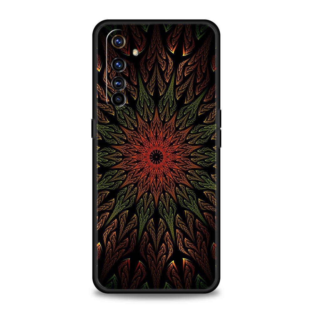 Retro Circular Totem Design Soft TPU For Realme 13 12 11 10 9 Pro Plus GT3 GT2 C21 C25 C35 C53 C55 C67 Pro 5G Phone Case Cover
