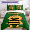 Biene Maja Customize Your Name Bedding Set Breathable Duvet Cover with Pillowcases Home Decoration Birthday Gift