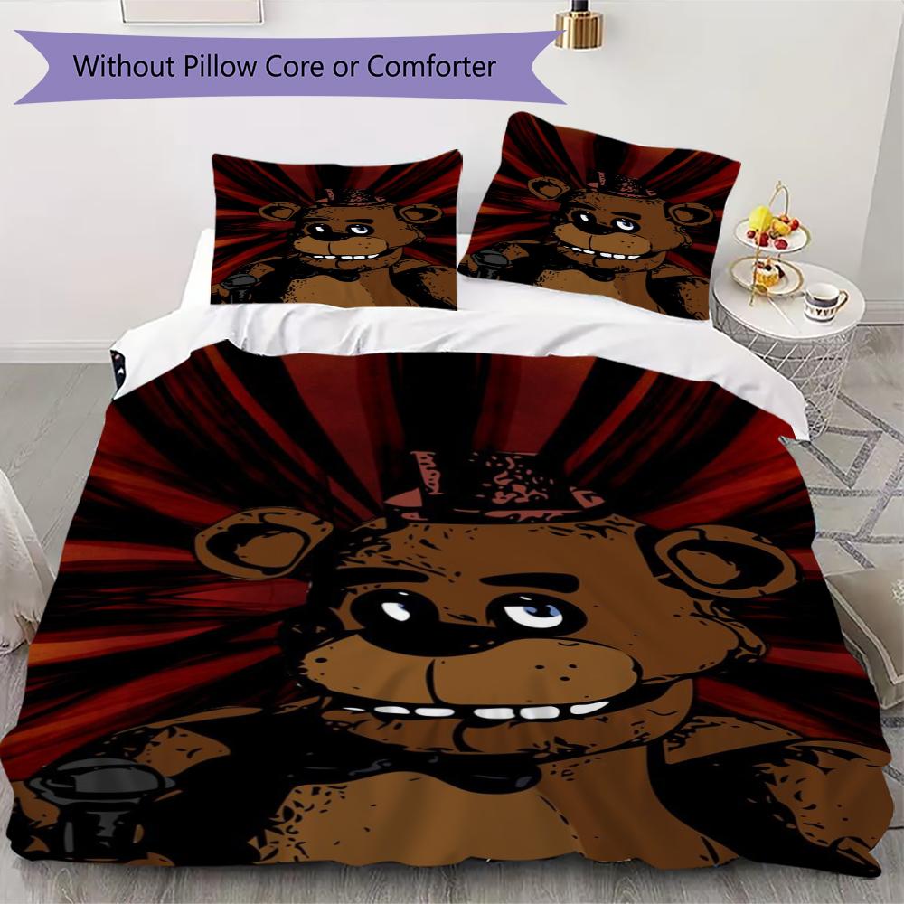 Five Frightful Nights Freddy'S Threepiece Set Without Core 1 Duvet Cover 2 Pillowcase Without Core Christmas Birthday Gift