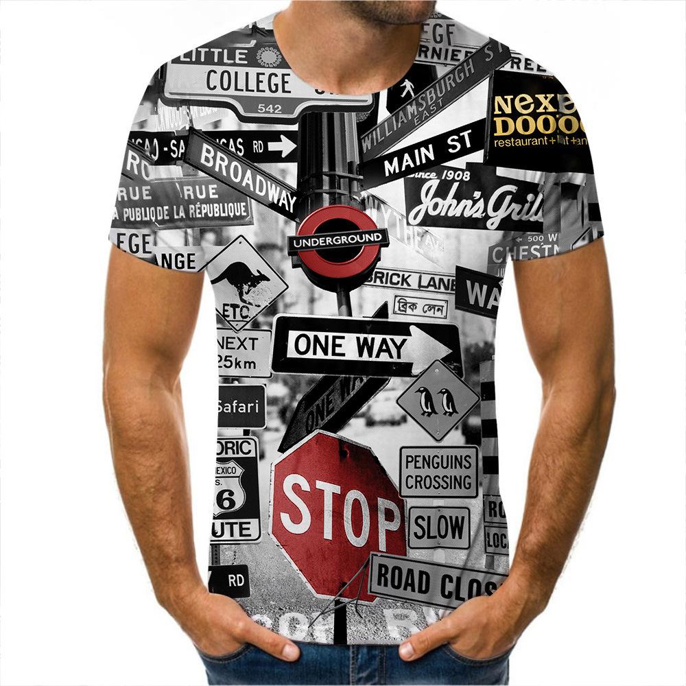 Men Summer Outfit Tee 3D Flag Money Print T Shirt Casual O Neck Short Sleeve Loose Tops Breathable Sportwear T Shirts