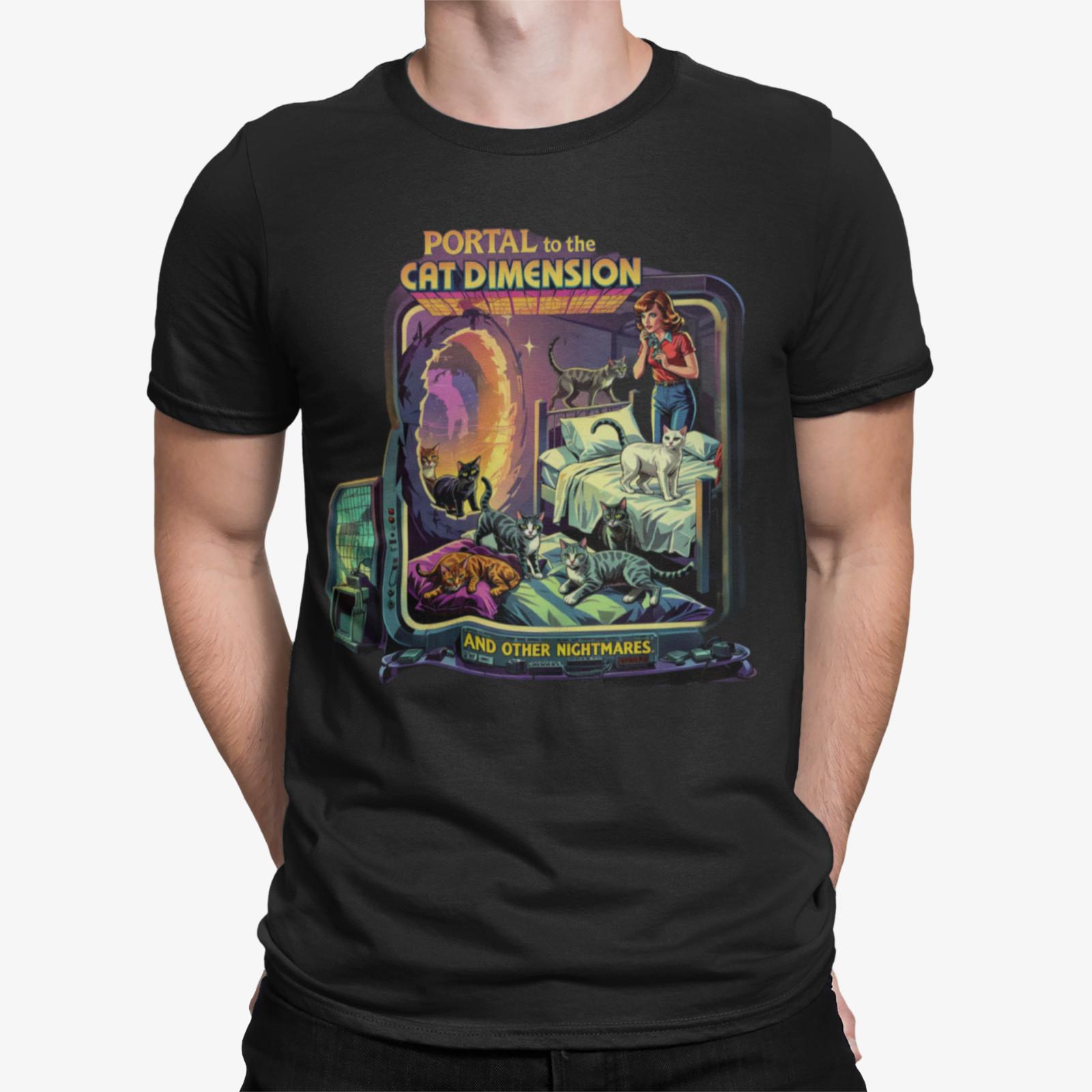 cat dimension pets cats devil funny cartoon horror halloween 80s t shirt 2XL
