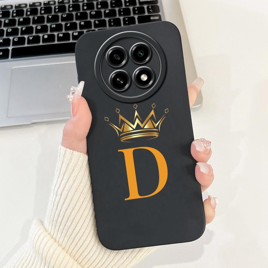 For Oppo A2 Pro 5G Case PJG110 Cute Crown Letters Cover Shockproof Soft TPU Phone Case For Oppo A2 Pro A2Pro Fundas 6.7'' Bumper