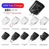 2,4A LED-Reise-Ladegerät mit Lichtern, USB + Dual-PD-Typ-C-Anschlüssen, EU/US-kompatibel