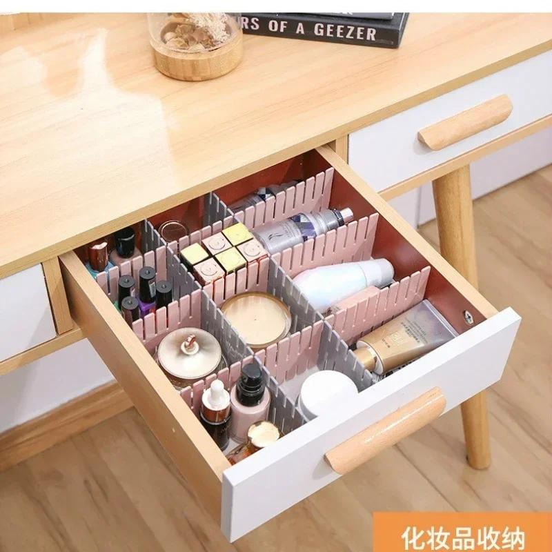 4 Pcs Household Plastic Drawer Partition Board Free Combination Classification Partition Board Underwear Socks Sorting Partition