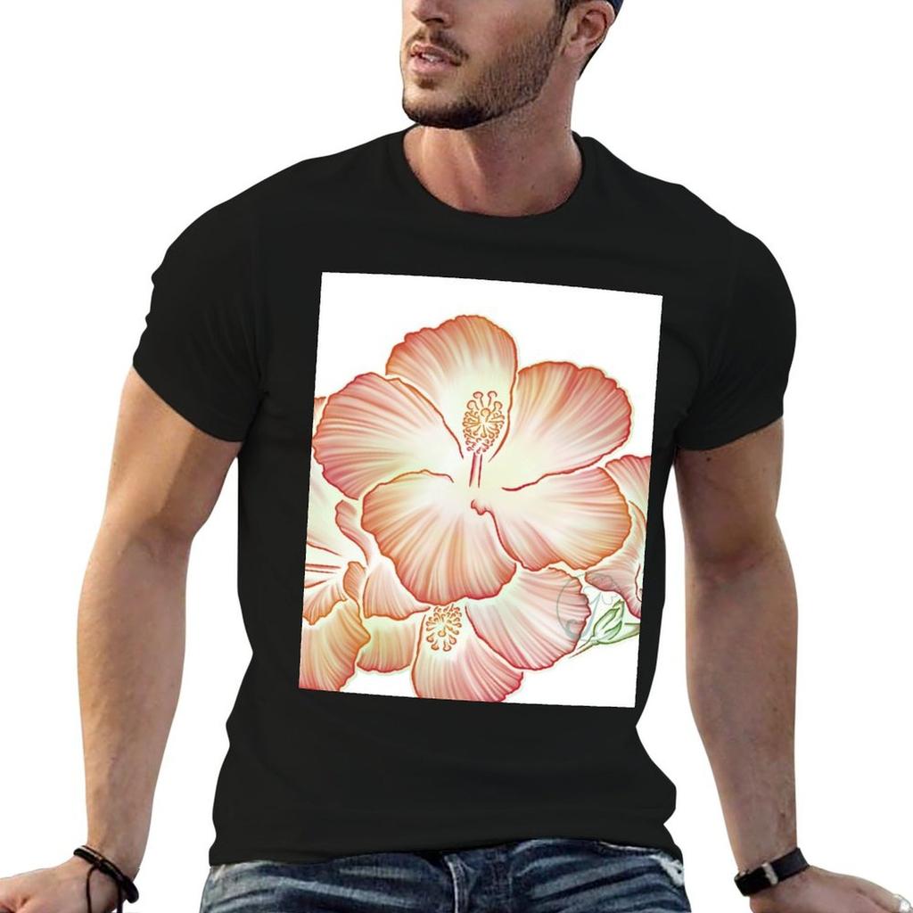 Hibiscus pattern TShirt Odor Resistant Short Sleeve Top