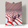 D Colorful Zebra Stripe Throw Blanket Lightweight Design For Dorms Living Room Office Sofa  Allseason Use