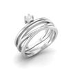 3mm Round Moissanite 925 Sterling Silver Twisted Women Wedding Ring