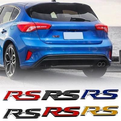 1 vnt. 3D metalinio RS logotipo automobilio lipdukas, bagažinės šoninis lipdukas, priedai