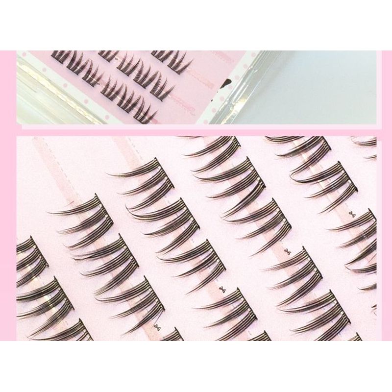 LuxeFlutter - Natural Doll Eye Cluster Glue-Free False Eyelashes