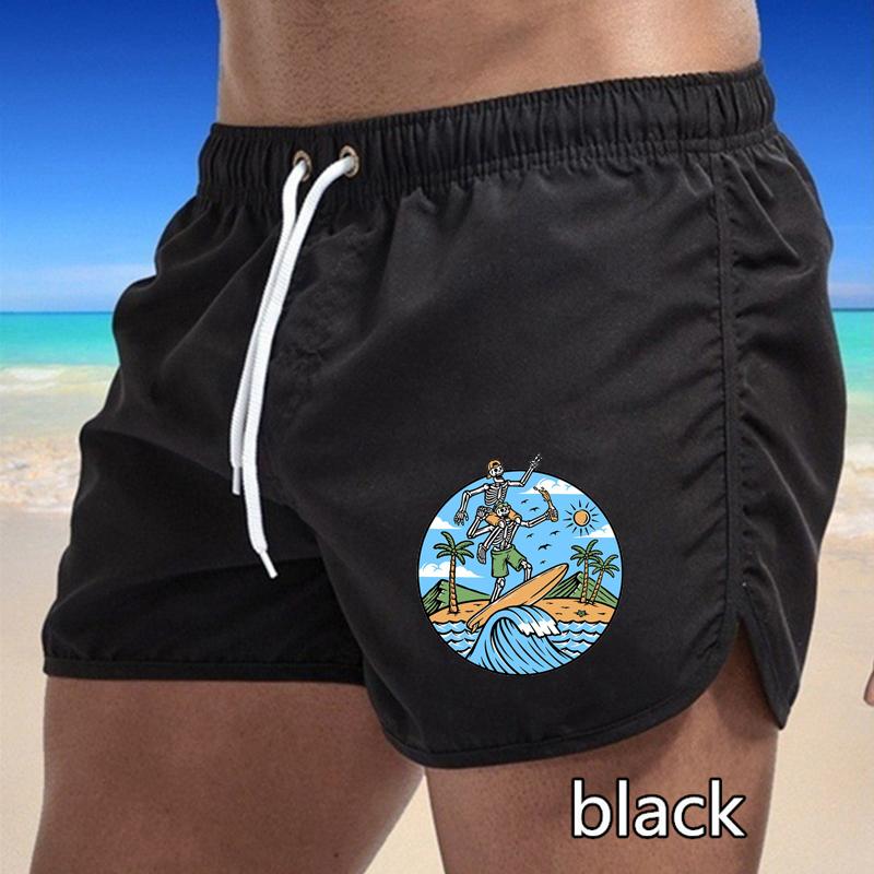 74  Summer Men's Quick-Drying Swim Trunks Printing Sports Pants Swimwear Beach Shorts Jogging Shorts