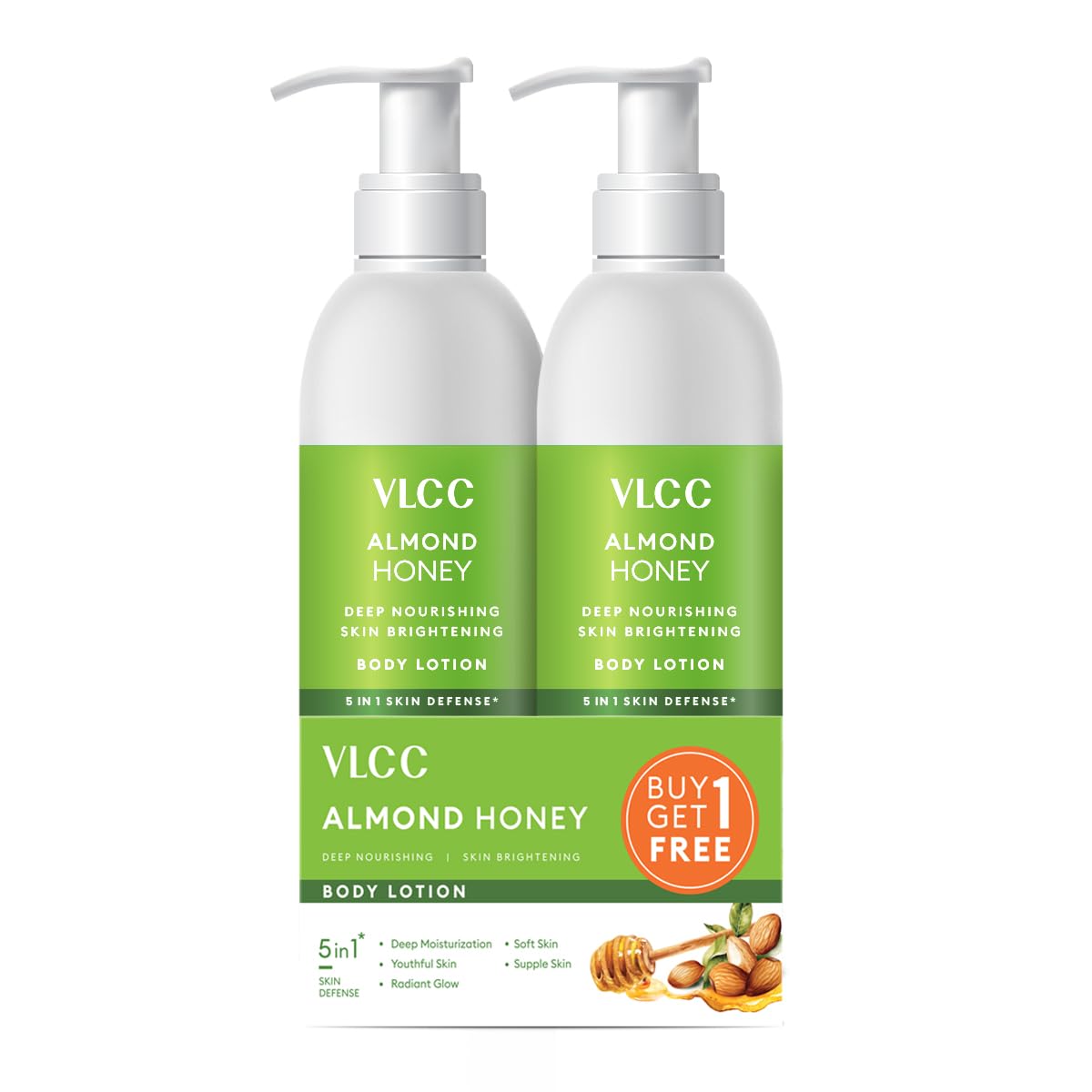 

VLCC Almond Honey Deep Nourishing Body Lotion 350 ml X Pack Of 2 For Hydrated Glowing Youthful Skin Moisturizing Care