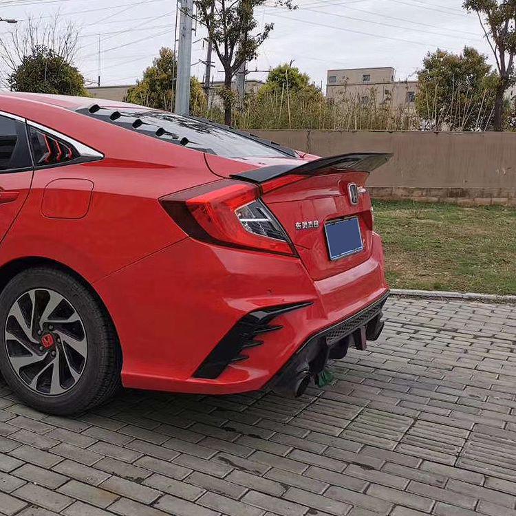 Large Pressure Tail Wing for 10th Gen Civic (16-24) & 11th Gen Civic - JDM Style, No Drilling Needed