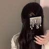 Sparkling Rhinestone Tassel Hair Clip Women - Alloy Duckbill Hairpin Side Or Back Accessory