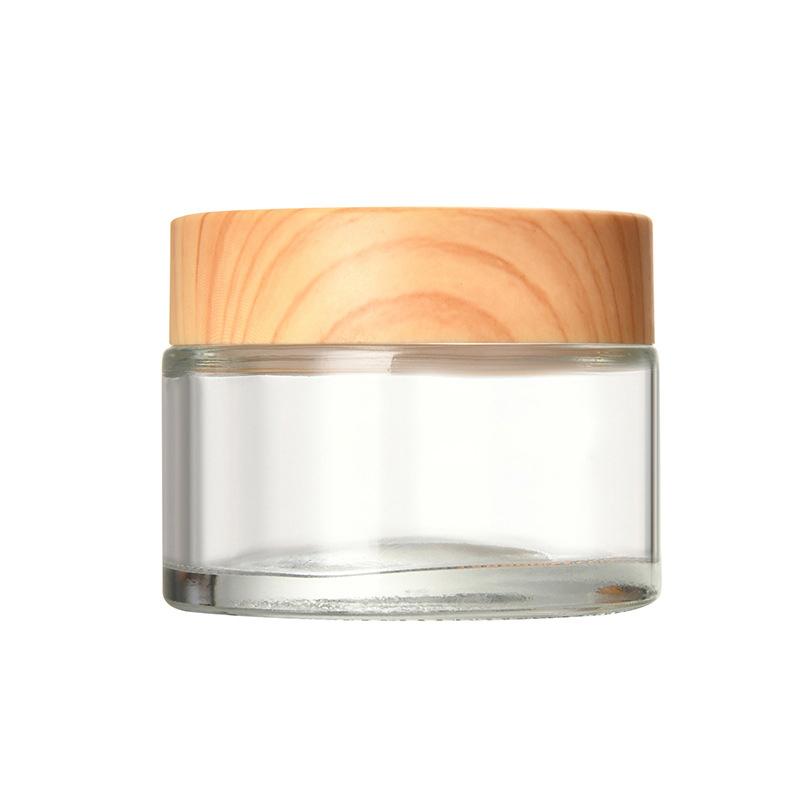 Mini skleněná nádoba, kosmetika, dílčí balení, náplň, dřevěný uzávěr, lahvička, krém na obličej, rtěnka, skladovací nádoba, poleva, znovu naplnitelná