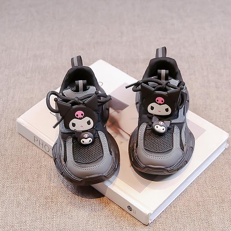 Girl Kuromi Fashion Cartoon White Sneakers Anime Autumn Student Wear-Resistant Non-Slip Children's Casual Shoes New