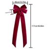 Red Christmas Decor Single Ear Large Bow Ornament Elegant Hanging Bow Prop  Christmas Party