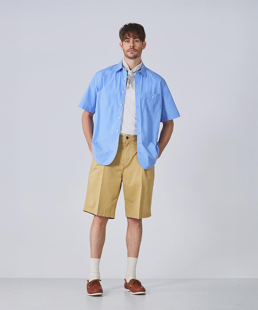 Geonjiulleunseu Cotton Single-Pleat Chino Shorts Collection