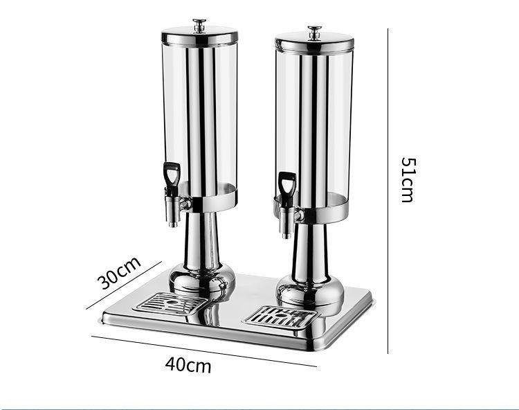 3L Saft- und Getränkespender aus Edelstahl für Restaurants - Einzel-/Doppelkopf, Hot Pot, Sesamöl, Buffet