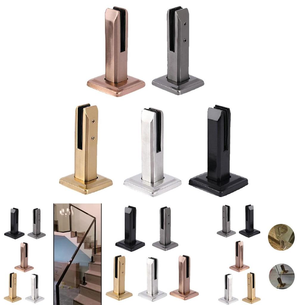 Moderne en minimalistische glasklem voor loft en trappenhuis 304 roestvrij staal