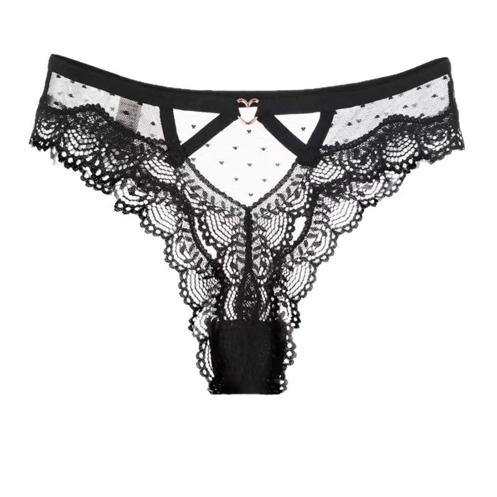 Low Waist Lace Panties Thong Mesh Lace Briefs Sweet Underwear for Women  Lady