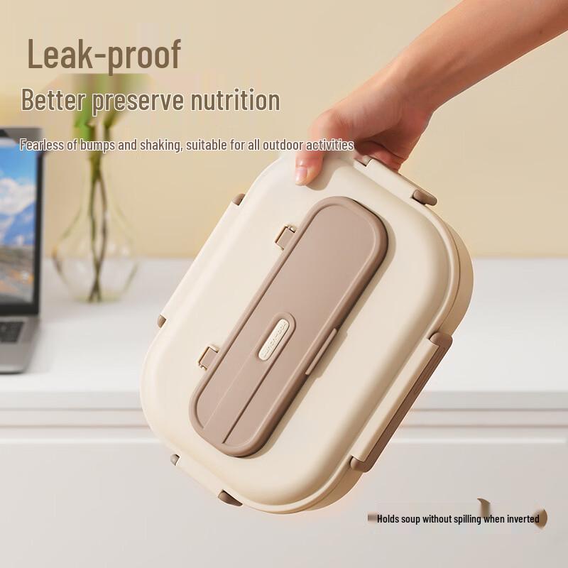 ZISIZ 304 Stainless Steel Kids Divided Lunch Box