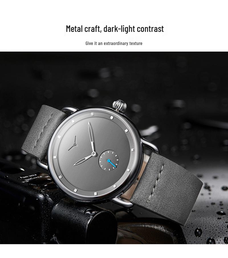 ONOLA Simple Fashion Men's Leather Strap Quartz Watch
