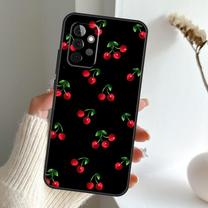 Food Fruit Red Cherry Case For Samsung Galaxy A52 A32 A12 A16 A26 A36 A56 A15 A35 A55 A34 A54 A13 A33 A53 A17 A06