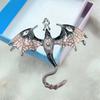 Winged Dragon Brooch Retro Colorful Dragon Brooch Pin Decorative Alloy Lapel Pin Clothes Accessory for Backpack Hats Jackets Decoration