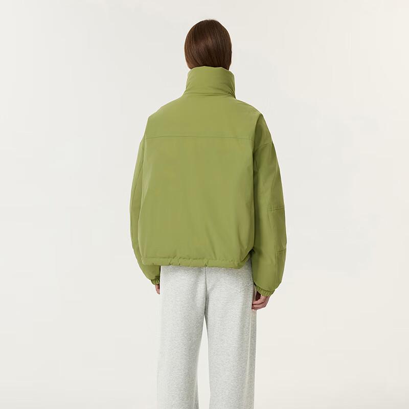 Tanboer Women's 2025 New Short Stand Collar Puffy Reversible Down Jacket