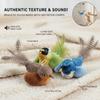 Sounding Catnip Cat Teaser Toy Self-hilarity Wall Hanging Birds Cat Toy Indoor Interactive Birds Toy for Cat Chasing Teasing Toy