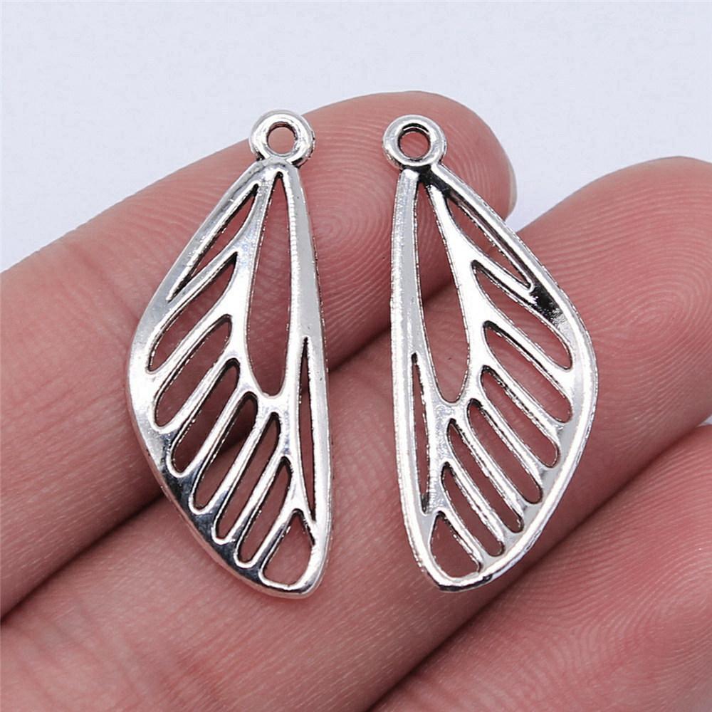 Small Angel Wings Fairy Detail Charm Antique Bronze Zinc Alloy Jewelry Making Supplies Jewelry Making Accessory Charms