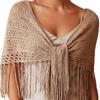 Wraps Tassels Shawl Cloak Hollow Out Scarves Retro Waistband  Summer